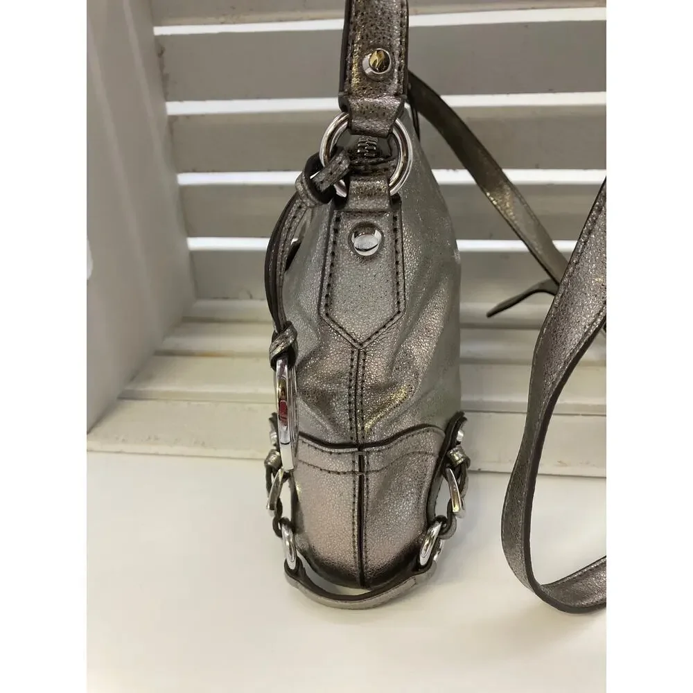 MICHAEL KORS, SMALL LEATHER METALIC SPARKEL CROSSBODY BAG